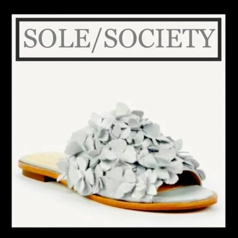 NWOT SOLE/SOCIETY FLOWER SANDALS, SIZE 7.5